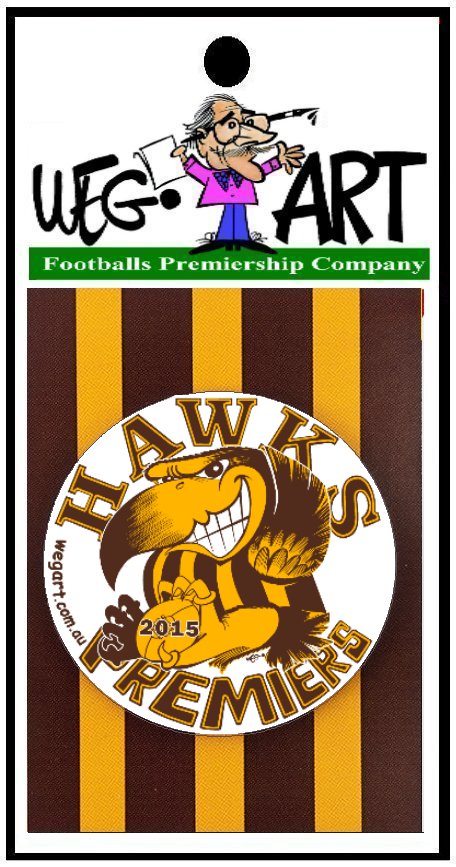 2015 Hawks Premiership Button Badge 55mm FREE POSTAGE